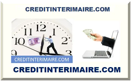 CRÉDIT POUR INTÉRIMAIRE